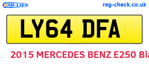 LY64DFA are the vehicle registration plates.