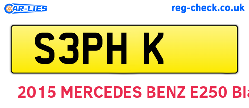 S3PHK are the vehicle registration plates.