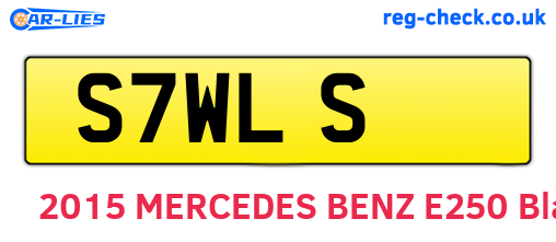 S7WLS are the vehicle registration plates.