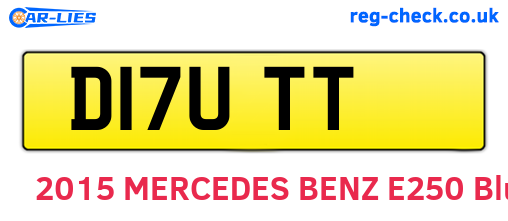 D17UTT are the vehicle registration plates.