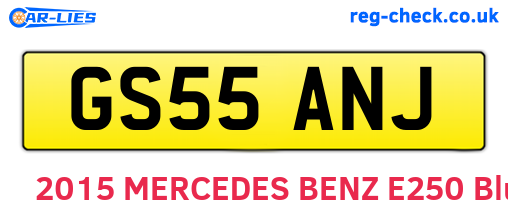 GS55ANJ are the vehicle registration plates.