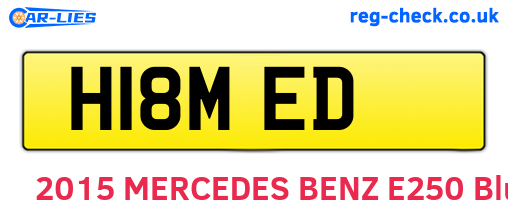 H18MED are the vehicle registration plates.