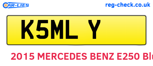 K5MLY are the vehicle registration plates.
