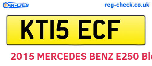 KT15ECF are the vehicle registration plates.
