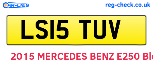 LS15TUV are the vehicle registration plates.