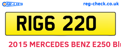 RIG6220 are the vehicle registration plates.