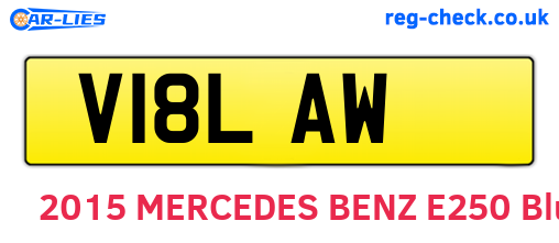 V18LAW are the vehicle registration plates.