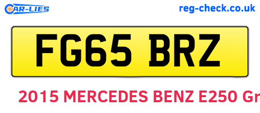 FG65BRZ are the vehicle registration plates.