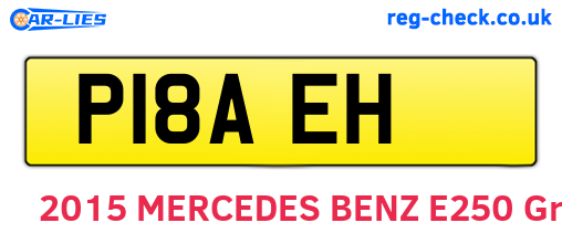 P18AEH are the vehicle registration plates.