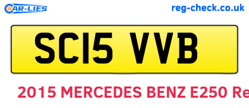 SC15VVB are the vehicle registration plates.