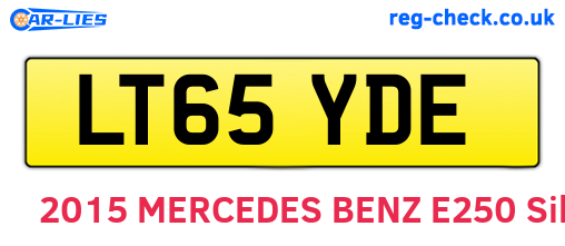 LT65YDE are the vehicle registration plates.