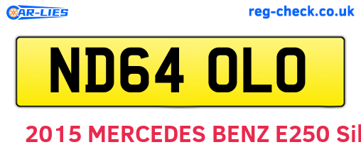 ND64OLO are the vehicle registration plates.