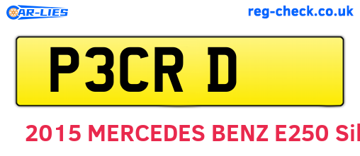 P3CRD are the vehicle registration plates.