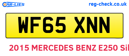 WF65XNN are the vehicle registration plates.