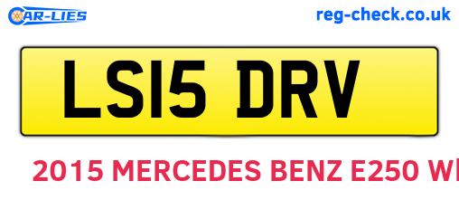 LS15DRV are the vehicle registration plates.