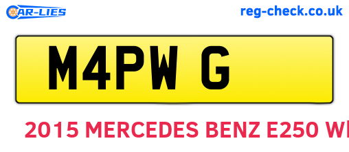 M4PWG are the vehicle registration plates.