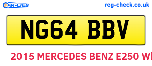 NG64BBV are the vehicle registration plates.