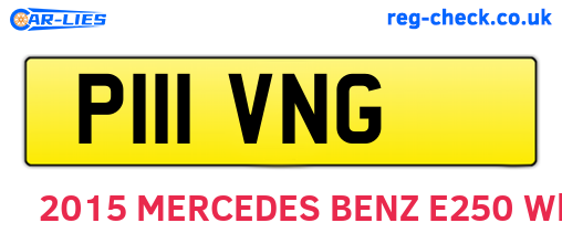 P111VNG are the vehicle registration plates.
