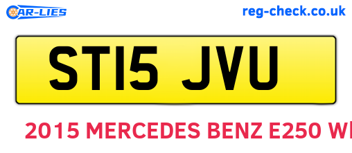 ST15JVU are the vehicle registration plates.