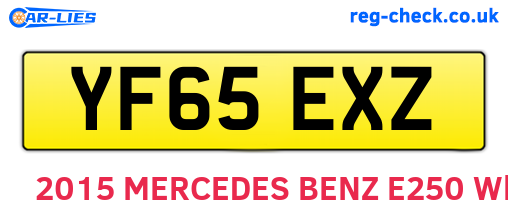 YF65EXZ are the vehicle registration plates.