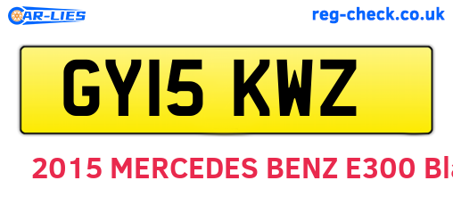 GY15KWZ are the vehicle registration plates.