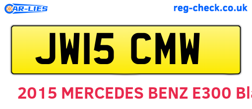 JW15CMW are the vehicle registration plates.