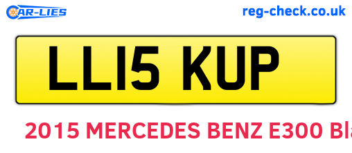 LL15KUP are the vehicle registration plates.