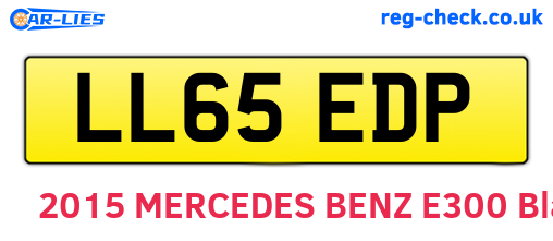 LL65EDP are the vehicle registration plates.