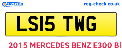 LS15TWG are the vehicle registration plates.