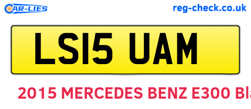 LS15UAM are the vehicle registration plates.