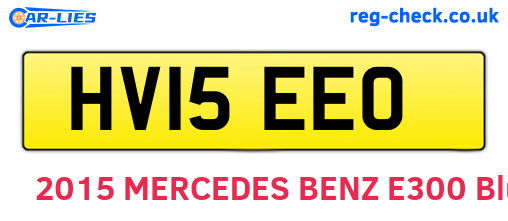 HV15EEO are the vehicle registration plates.