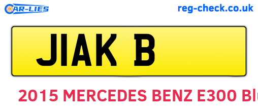 J1AKB are the vehicle registration plates.