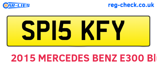 SP15KFY are the vehicle registration plates.