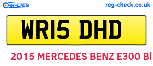 WR15DHD are the vehicle registration plates.