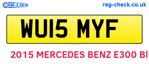 WU15MYF are the vehicle registration plates.