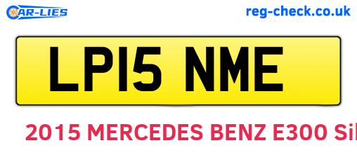 LP15NME are the vehicle registration plates.