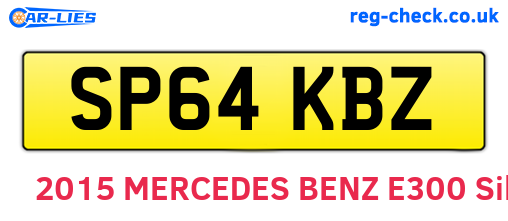SP64KBZ are the vehicle registration plates.