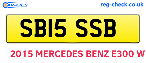 SB15SSB are the vehicle registration plates.
