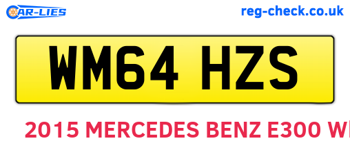 WM64HZS are the vehicle registration plates.