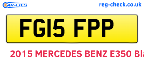 FG15FPP are the vehicle registration plates.
