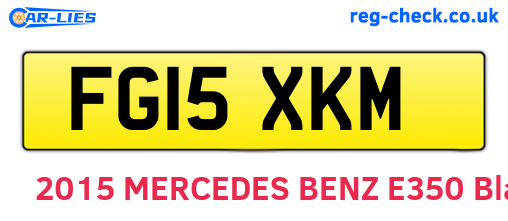 FG15XKM are the vehicle registration plates.