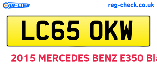 LC65OKW are the vehicle registration plates.
