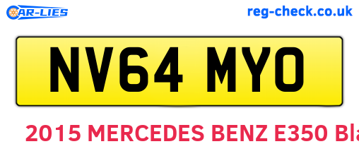 NV64MYO are the vehicle registration plates.