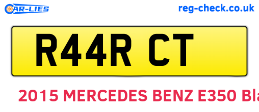 R44RCT are the vehicle registration plates.