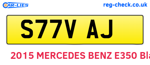 S77VAJ are the vehicle registration plates.