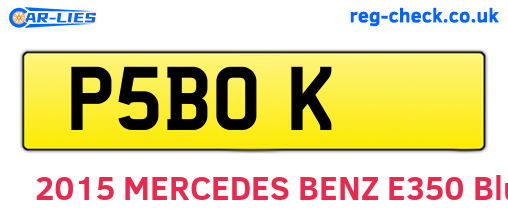 P5BOK are the vehicle registration plates.
