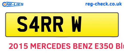 S4RRW are the vehicle registration plates.