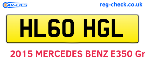 HL60HGL are the vehicle registration plates.