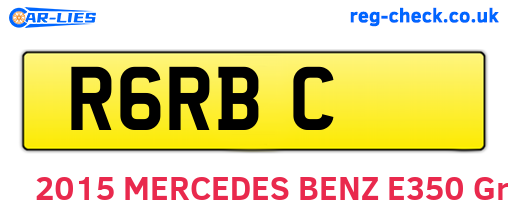 R6RBC are the vehicle registration plates.