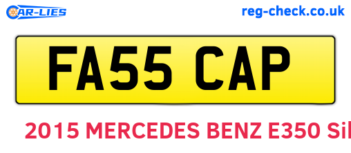FA55CAP are the vehicle registration plates.